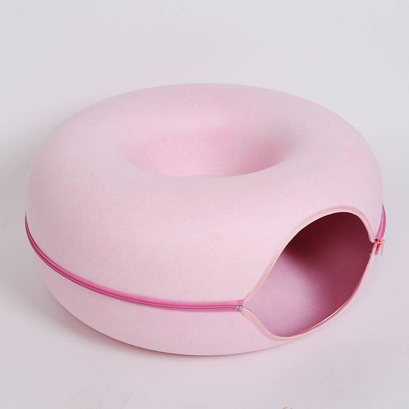 Felt Donut Cat Tunnel