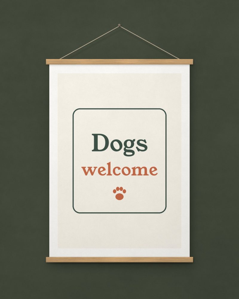 Dogs Welcome Print – A4