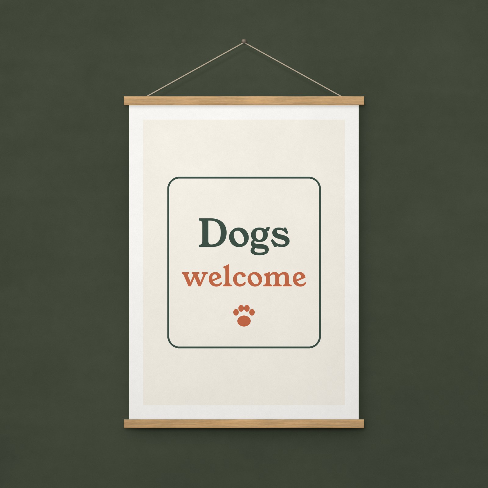 Dogs Welcome Print – A4
