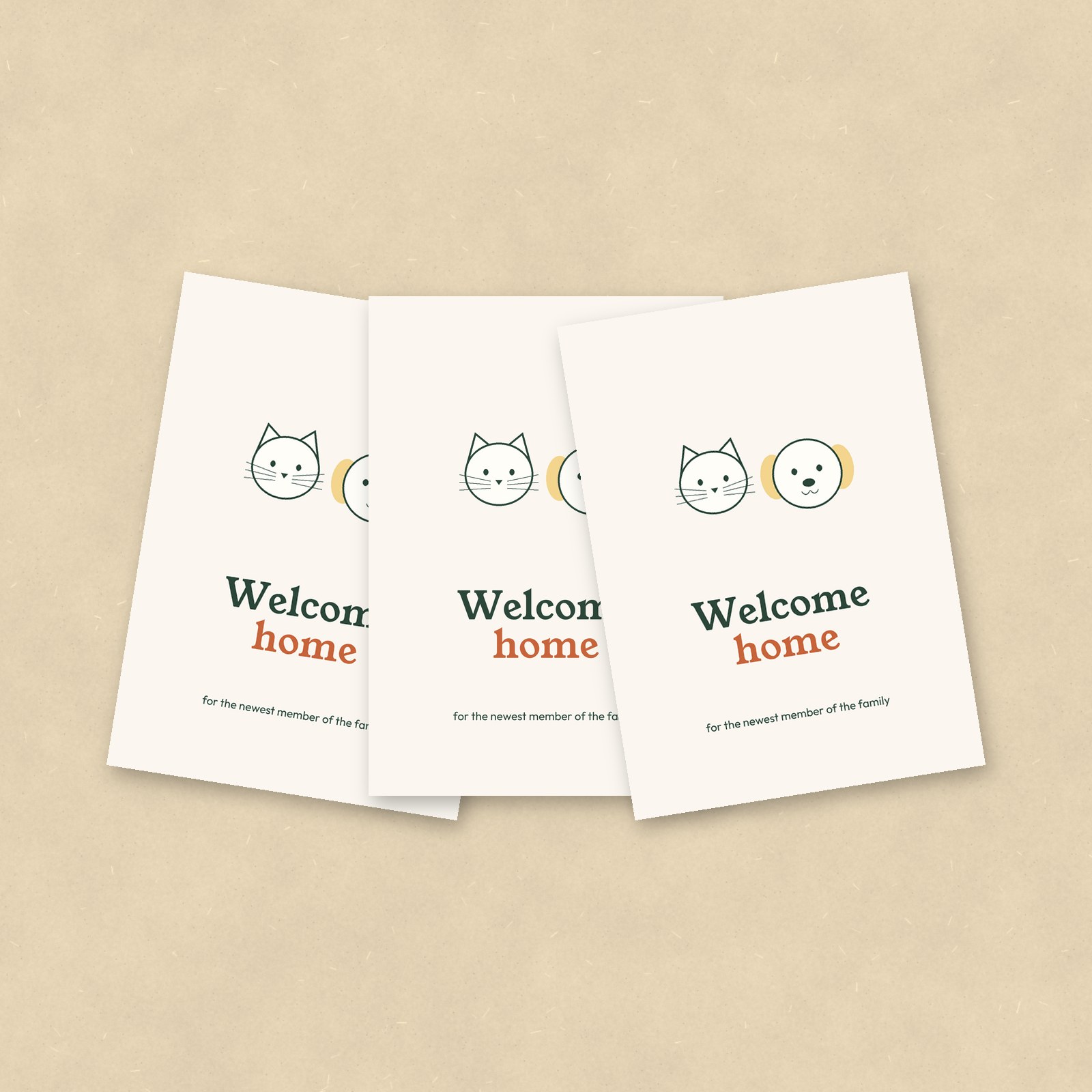 New Pet Cards, Welcome Home, Set of 10