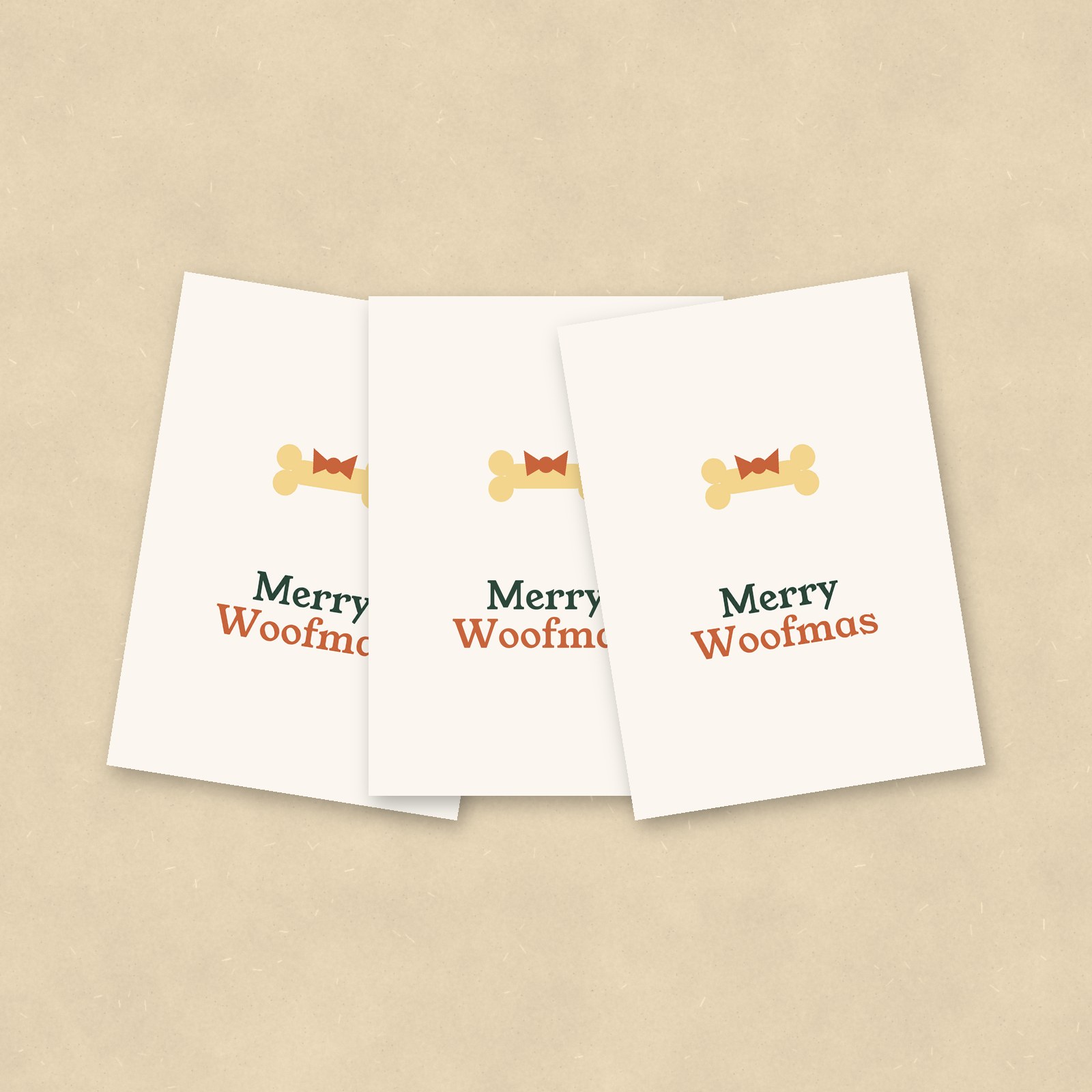 Christmas Cards, Merry Woofmas, Set of 10