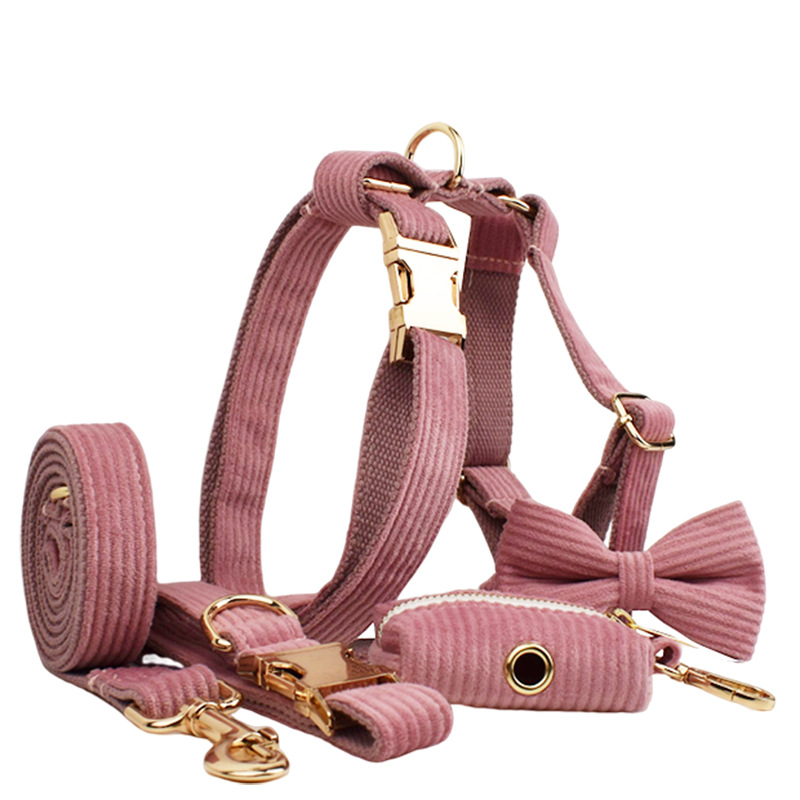 Pastel Corduroy Collar & Lead